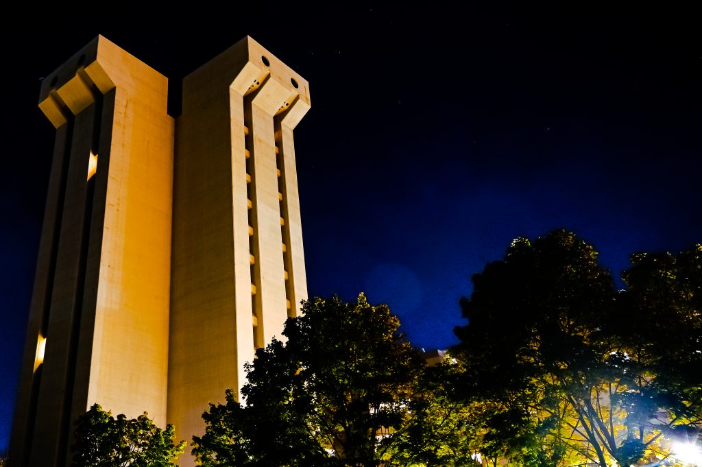 Crosley Tower and Rieveschl Hall